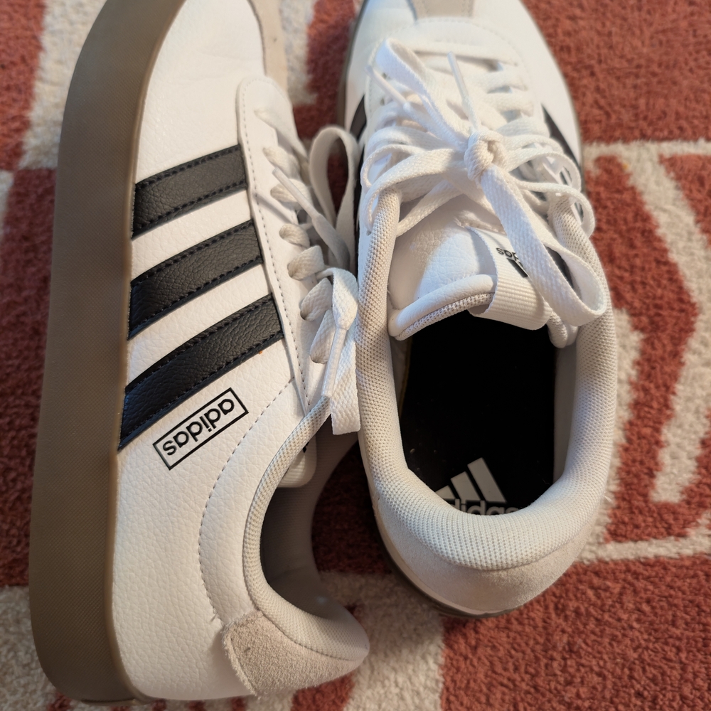 Adidas Women's White and Black Striped Sneakers - Picture 6 of 6